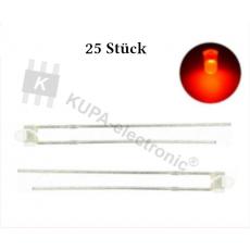 LED 1,8 mm rot klare Blende 25 Stück *