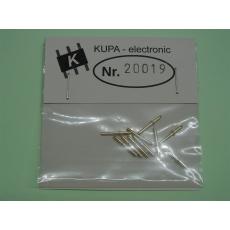 KUPA-electronic 20019 1-poliger Stift versilbert10 St