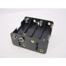 Batterie-Halter 8 x AA Block mit Klipp