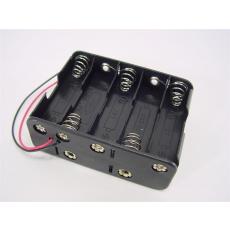 Batterie-Halter 10 x AA Block mit Kabel