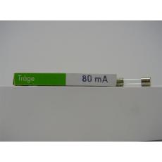 Feinsicherung 5x20mm 80 mA träge