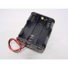 Batterie-Halter 6 x AA Block mit Kabel