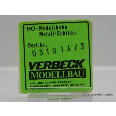 Verbeck H0 Loknummer 03 1014 NS