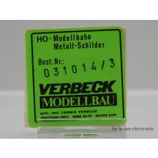 Verbeck H0 Loknummer 03 1014 NS