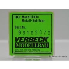 Verbeck H0 Loknummer 93 1020 NS