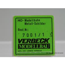 Verbeck H0 BW-Schild Düss.Abstellbahnhof MS