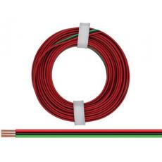 3-adriges Standart-Kabel 0,14 mm² rot-schwarz-grün