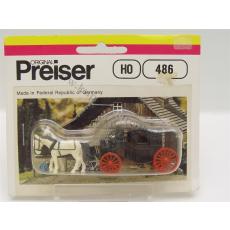 Preiser 486 Droschke geschlossen