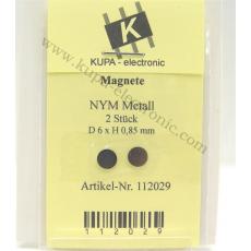 Neodym Magnete NYM48 Metall D6 x 0,85 mm