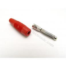 Hirschmann Vollkontaktstecker 4 mm, Schraubanschluss, rot