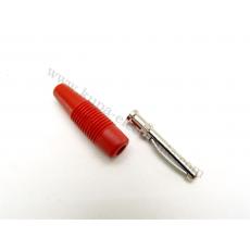 Hirschmann Vollkontaktstecker 4 mm, Lötanschluss, rot