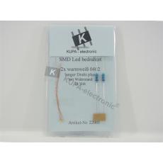 SMD LED 0402 warmweiß bedrahtet mit Kupferlackdraht