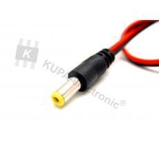 Hohlstecker mit Kabel, 5,5 mm, 12VDC