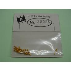 KUPA-electronic 20025 1-poliger Stift zum löten einlöten vergoldet