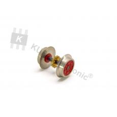 Fleischmann N 537018 Radsatz o. Nut mit Zahnrad rot