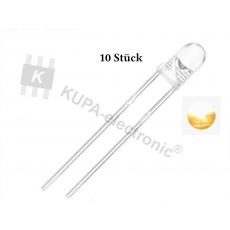 Led 3 mm warmweiß 3600K  > 3000 mcd 10 Stk
