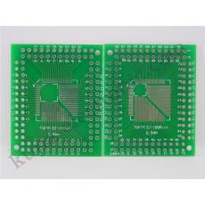 1 Stück Adapter Platine TQFP 0,8mm / TQFP 0,5 mm