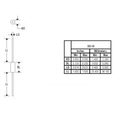 BZX79 C 2V -  75V  (1Stück) DO35  0,5W