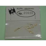 KUPA-electronic 20020 1-poliger Stift mit Lötöse versilbert 10 St