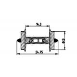 Roco HO 40187 Radsatz 9mm für Besetztmeldung  2 Stück