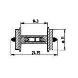 Roco HO 40186 Radsatz 11mm für Besetztmeldung  2 Stück