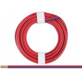 2-adriges Standart-Kabel 0,14 mm²  rot-blau