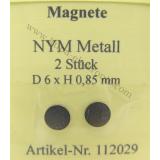 Neodym Magnete NYM48 Metall D6 x 0,85 mm