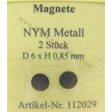 Neodym Magnete NYM48 Metall D6 x 0,85 mm