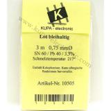 Lot bleihaltig, 0,75 mm Ø, SN60 / PB40