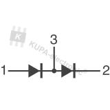 BAT54S Schottky Dual Diode 200 mA 30 V; SOT23/3; 10 St