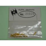 KUPA-electronic 22026 1-polige Buchse mit Crimp vergoldet 10St