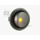 Schalter rund mit LED gelb 3-polig EIN-AUS 20A 12V