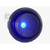 Schalter rund mit LED blau 3-polig EIN-AUS 20A 12V