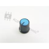 Poti-Knopf mit Markierung für 6 mm Achse, blau