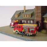Diorama Feuerwehr in der Stadt